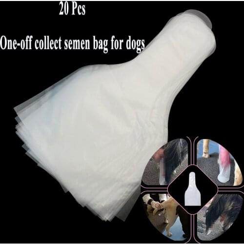 20PCS Disposable Artificial Insemination Sperm Collection One-off Collect Semen Bag Dog PE Strong Clinic Pet Canine Soft Corgi