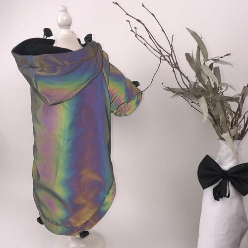 2021 New Fashion Pet Clothes Thick Cotton Jackets and Reflective Dog Clothes Hooded Sweatshirt Wind Proof Coat Ropa De Perro