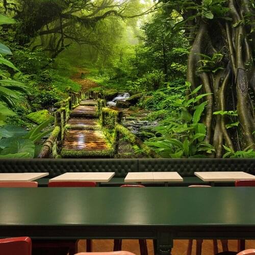3D forest 3d three-dimensional extension space mural living room bedroom dining room wallpaper decoration landscape photo