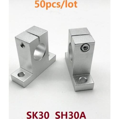 50pcs/lot SK30 SH30A 30mm linear bearing rail linear shaft support Rail 3d printer CNC router parts