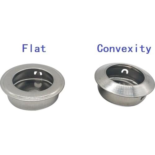 50pcs FLAT/Convexity Stainless Steel Recessed Flush Pull Finger Insert Sliding Door Handle Cabinet Pulls OD40mm