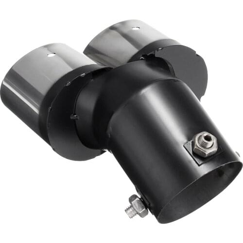 CAR REAR CURVED GUAL EXHUAST MUFFLER PIPE TRIM TIPS CHROME TAIL DURABLE