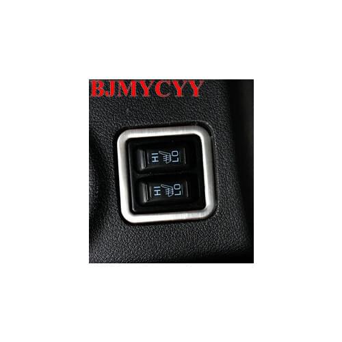 BJMYCYY Stainless steel Car seat heating button decorative light circle for mitsubishi outlander 2013