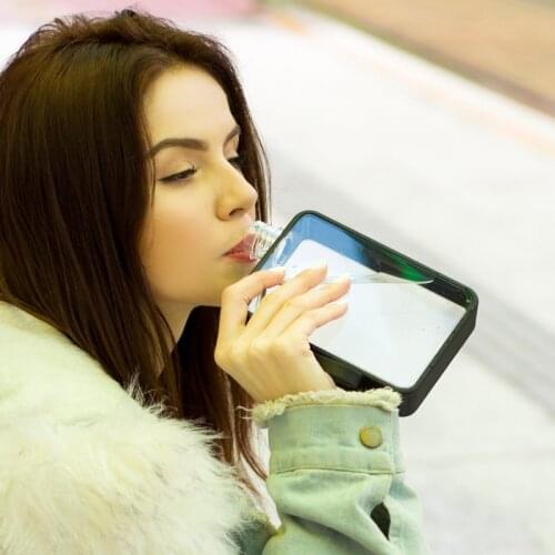 Ins MoChic Moses A5 Paper Cup Botlte Flat Water Bottle Bpa Free Clear Book Portable Flat Water Drinks Kettle Notebook Bottle