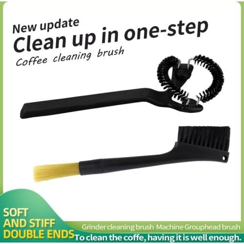 Coffee Brush Coffee Grinder Machine Cleaning Brush Tool For Espresso Machine Group Head Nylon Bristles Brush With Plastic Handle