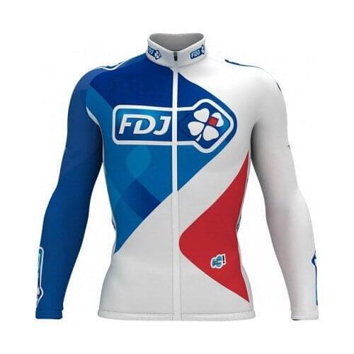SPRING SUMMER 2017 GROUPAMA FDJ TEAM 2 COLORS ONLY LONG SLEEVE CYCLING JERSEY CYCLING WEAR ROPA CICLISMO SIZE XS-4XL