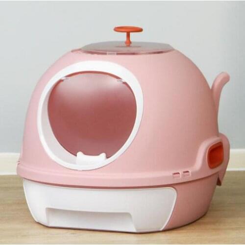 Cat Sand Pot Fully Sealed Extra Large Anti-splash Cat Sand Pot Cat Toilet Deodorizer Cat Dung Pot Kids