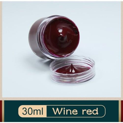 Leather Repair and Care Restoration Cream Wine Red Color Change Leather Painting for Car Sofa Clothes Bags Shoes 30ML