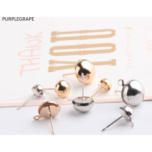 Copper plated 18k gold DIY jewelry accessories round headband hanging Hanging earrings basic accessories material 10 pieces
