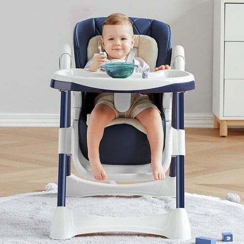 Muti-function Baby High Chair Foldable Dining Table Chair Kid Feeding Chair With Wheels Removable Children Dining Chair