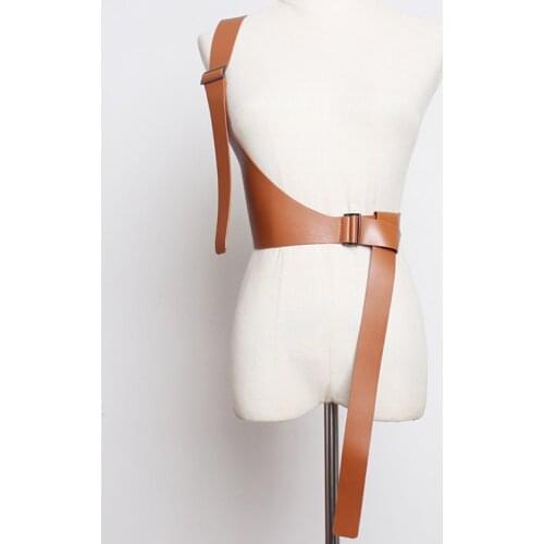 Fashion Women Belt PU Leather Strap Brief Irregular Personality Girdle Women Fashion Tide All-match Waist Belt Straps Suspenders