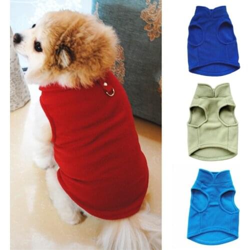 Autumn Winter Pet Clothes Warm Thicken Dog Fleece Vest Apparel Puppy Pullover Shirt Clothing Pet Coat for Small Medium Dogs