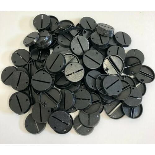 Lot Of 100PCS 32mm Round Slot Bases For Miniature Wargames Table Games