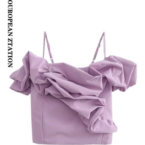 OUROPEAN ZTATION Women's Crop Tops