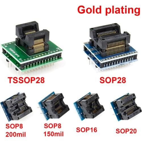 Full Set 6 Adapters For TL866 Programmer TL866cs/TL866A/RT809H/+ SOP28 +SOP8 +TSSOP48, Best Electronic Sockets Kits