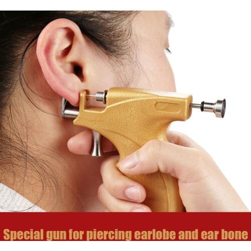 Professional Ear Stud Earring Piercing Gun Tools Kit High Quality Reusable Earlobe Cartilage Body Piercing Gun Set Makeup Tool