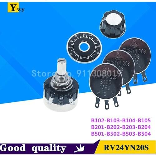 RV24YN20S single-turn carbon film potentiometer B102/B202/B502/B103/B203/B104 1K 10K