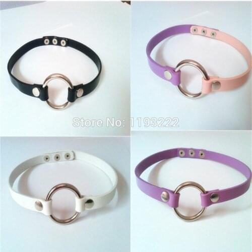 Sexy Wholesale Women O-Round Choker Real Leather Lolita Collar Necklace Gift