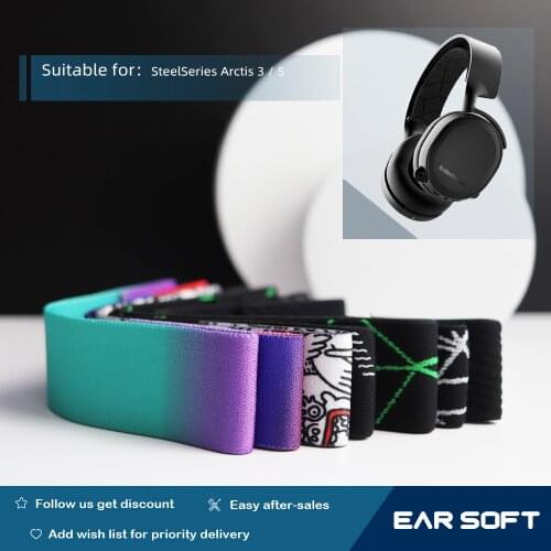 Earsoft Replacement Headband for Steelseries Arctis 3, 5 Headphones Bumper Earphones Ear pads Cushion Earmuff Case Accessories