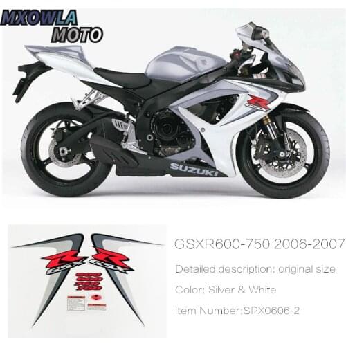 For -GSXR600-750 K6 06-07years Motorcycle Whole Vehicle Full Kit Sticker High Quality MOTO Styling