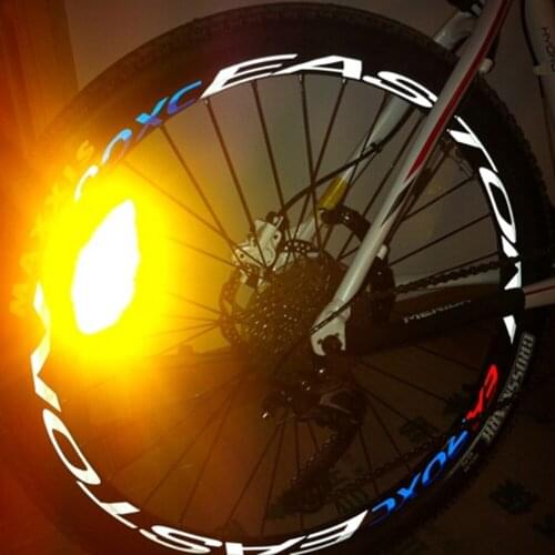 Bike Waterproof Reflective Stickers Cycling Safety Wheel Rim Stickers Bike Tire Decals Stickers Suitable For wheels 26"Or 27.5"