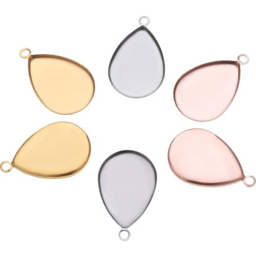 Xinyao 10pcs/lot 25mm Stainless Steel Drop Tray Pendant for Jewelry Making