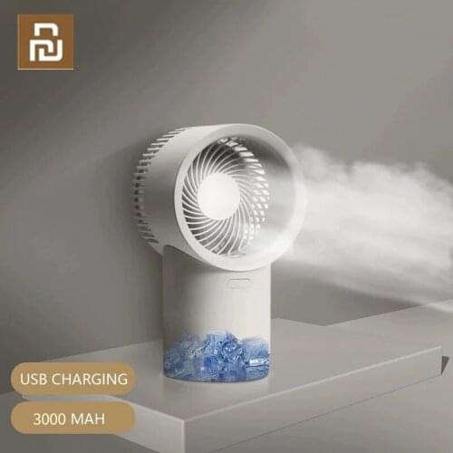 Xiaomi 3Life Handheld Fan Usb Rechargeable Mini Air Conditioner Portable Cooling Fans with Mist Strong Wind Super Quiet