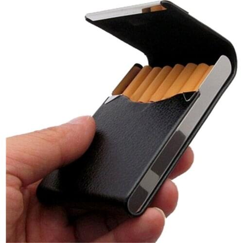 1PC Aluminum Parts Cigar Storage Bag Tabak Case Holder Pocket Box New Arrival Storage PU Card Case