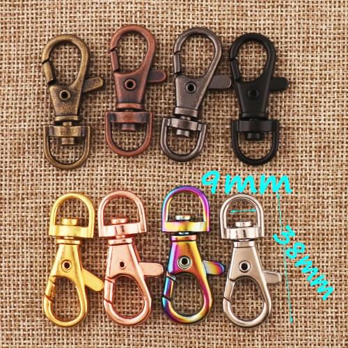 20 Pcs Rainbow Swivel Lobster Clasp Colorful Bulk Charms Key Chain Lanyard Clip Purse Strap Handbag Snap Hook