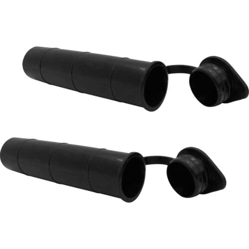 2x Black Rubber 2" Fishing Rod Holder Rack Insert Tube Protector Replacement