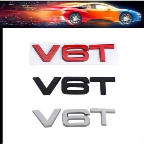 3D V8T V6T V6 V8 T car Hood Fender trunk Rear Bonnet Nameplate Decal Emblem Badge Sticker for A1 A3 A5 A6 A4 A7 Q3 Q5 Q7