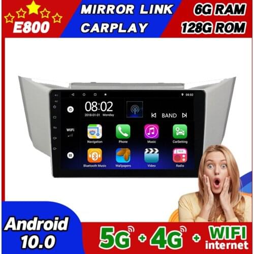 NEW 6GB ram 128GB rom Car Radio Navigation GPS Bluetooth Player 9 Inch Screen For Lexus RX300 RX330 RX350 20032009 Android 10