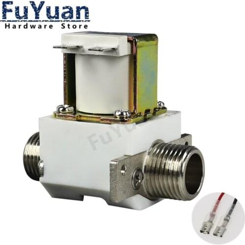 Large Direct Drinking Fountain Water Inlet Valve G1/2 External Thread Copper Solenoid Valve DN15 220V 12V Plastic