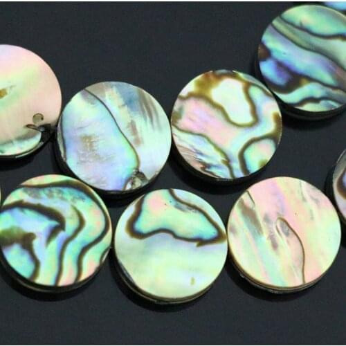 Natural abalone shell flat coin round beads button shape 8mm fashion diy loose beads high quality jewelry making 16inch B1161