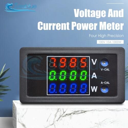 0.28 inch DC 0-100V 10A 1000W LCD Digital Voltmeter Ammeter Wattmeter High Precision Voltage Current Power Meter Tester Detector