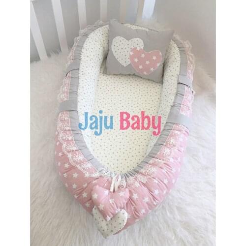 Jaju Baby nest Powder Gray Star Orthopedic Luxury BabyNest Baby Bedding