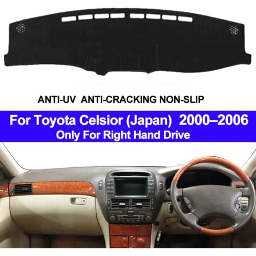 2 Layers Car Auto Inner Dashboard Cover Dashmat Pad Carpet Dash Mat For Lexus Toyota Celsior (Japan) 2000 –2006 2003 2004 2005