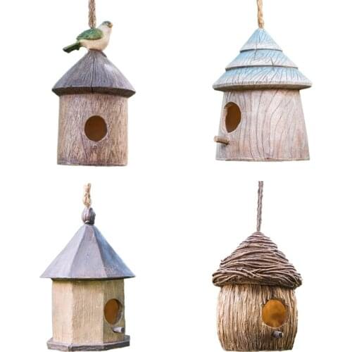 Art Garden Courtyard Decoration Bird Cage Gardening Outdoor Bird Nest Bird House Garden Landscape Hanging Birdhouse Box on Tree