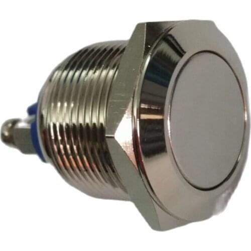 10 pieces Momentary normal open (normal closed) 19mm brass waterproof anti-vandal metal electric switch (Dia.19mm)