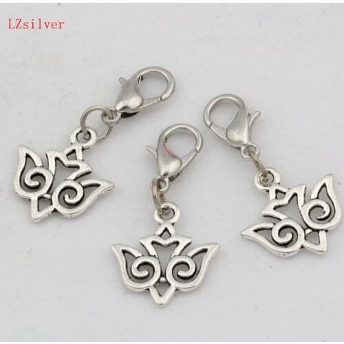 Hot ! 20pcs Zinc Alloy SWALLOW BIRD Charms Dangle Bead with Lobster clasp Fit Charm Bracelet 15 x30mm DIY Jewelry