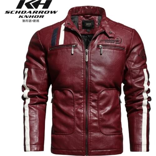 2020 New Winter Mens Leather Trench Coat Jacket Lining plus Cotton Warm Stitching Slim Leather Men Wind-Resistant Pu Jacket