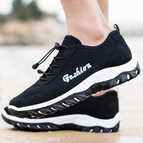 Mens Breathable Mesh Casual Shoes Mens Mesh Outdoor Hiking Shoes High Quality Sports Shoes Non-slip Running Shoes Men Zapatos