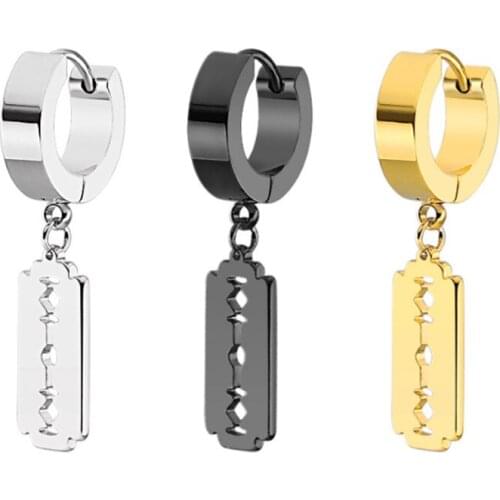 2020 New Creative Ear Clip For Women Men Gold Silver Color Stainless Steel Punk Stud Earrings Fashion Jewelry Factory direct