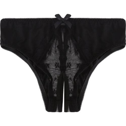 New Arrival Women Sexy Opening Crotch Panties Ladies Flower Lace Female Briefs Female Crotchless Lingerie Sexy Underwear