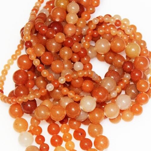 Wholesale Natural Stone Beads Red Aventurine Round Loose Beads 4mm 6mm 8mm 10mm for Jewelry Making DIY Bracelet Necklace