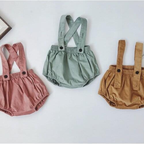 2020 Autumn Girls Overalls Corduroy Pants Bread Pants Girls Shorts Overalls Boys Kids Shorts