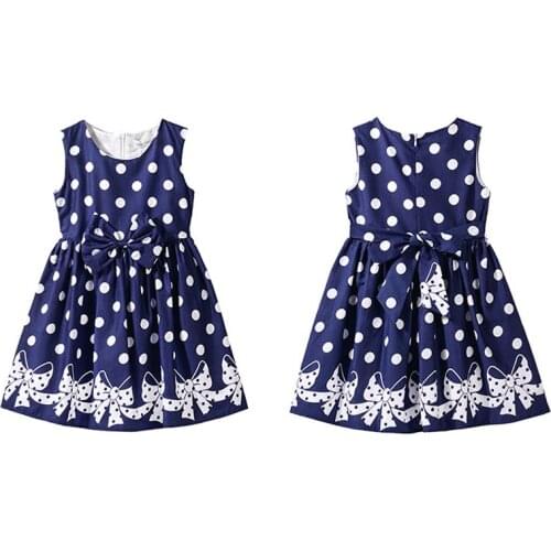 Baby Girl Dress 2021 Summer Princess Dresses For Girl Polka Dots Bow Kids Clothes Teenagers Children Kids Party Sundress Vestido
