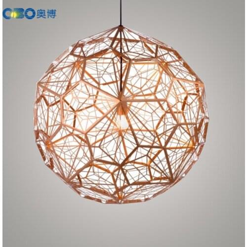 Modern Etch Web Pendant Lights Art Diamond Ball Stainless Steel Dining Room Bedroom Desktop Hanging Lamps Fixture luminaria