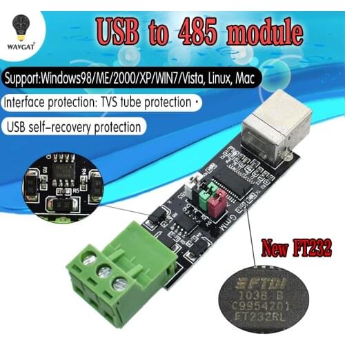 WAVGAT USB 2.0 to TTL RS485 Serial Converter Adapter FTDI Module FT232RL SN75176 double function double for protection Top Sale