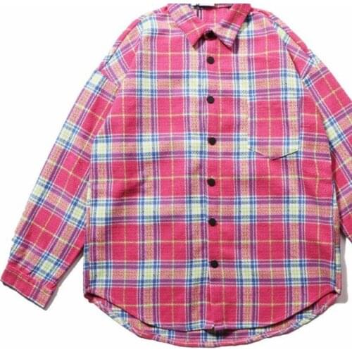 2021 Spring and Autumn New Fashion Braided Stripe Casual Versatile Loose Cotton Long Sleeve Shirt Coat Unisex Couples Dress P1